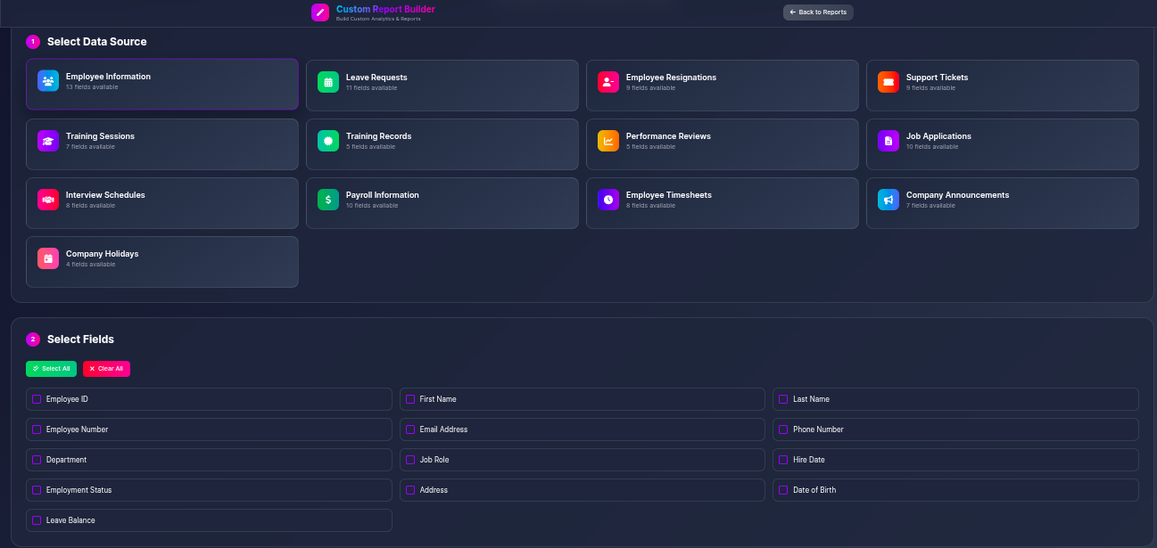 Reporting System